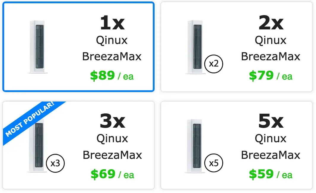 Breezamax Pricing — 50% Off Order Packages with Free US Shipping