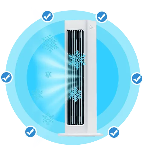 Breezamax Bladeless Fan — Compact Rechargeable Design
